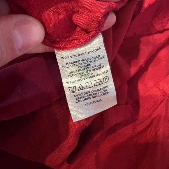 LOFT Burgundy Textured Blouse - Picture 7 of 7